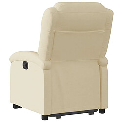 Acheter vidaXL Fauteuil inclinable électrique crème tissu