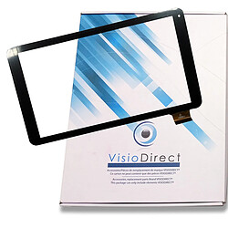 Visiodirect Vitre ecran tactile pour Logicom L-Ement Tab 1001 1040 1043 HK10DR2496 tablette noire