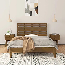 Avis Maison Chic Tête de lit scandinave,Meuble de chambre murale Marron miel 146x3x63 cm Bois massif de pin -MN31584