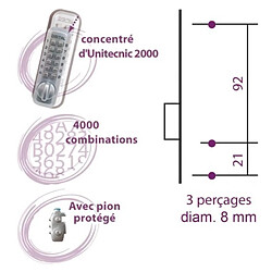 Avis Verrou à code mécanique Unitecnic 4200