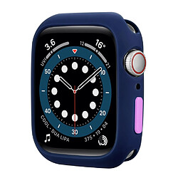 Coque en TPU couleur bonbon avec bouton fermé, bleu nuit/violet pour votre Apple Watch Series 7 45mm