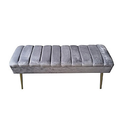 Mes Banc 110x40x43 en velours gris anthracite