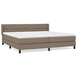 Maison Chic Lit Adulte - Lit simple Lit à sommier tapissier avec matelas moelleux - Meuble de Chambre - Taupe 200x200 cm Tissu -MN75774