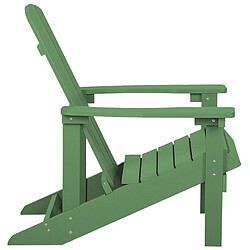 Beliani Chaise de jardin ADIRONDACK Bois d'ingénierie Vert pas cher