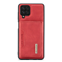 Dg.Ming Coque en TPU auto-aimant amovible 2-en-1, antichoc, anti-chute, hybride avec béquille rouge pour votre Samsung Galaxy A22 4G (EU Version)