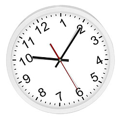 Avis Horloge Murale Silencieuse Non-ticking Horloges Rondes à Piles De 12 Pouces, Blanc