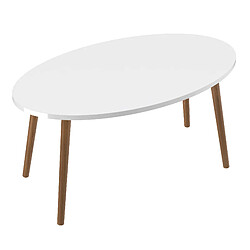 Helloshop26 Table basse ovale 41 x 90 x 50cm blanc naturel 03_0008502