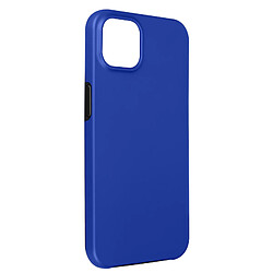 Avizar Coque iPhone 13 Mini Arrière Rigide bleu et Avant Souple Transparent