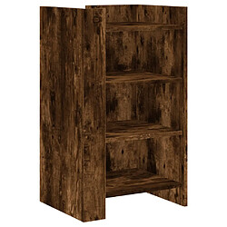 vidaXL Buffet chêne fumé 45x35x75 cm bois d'ingénierie