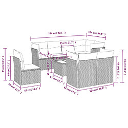 Avis Maison Chic Salon de jardin 9 pcs avec coussins | Ensemble de Table et chaises | Mobilier d'Extérieur noir résine tressée -GKD32468