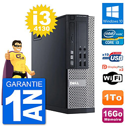 PC Dell 9020 SFF Intel Core i3-4130 RAM 16Go Disque Dur 1To Windows 10 Wifi - Occasion