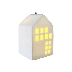 Mobili Rebecca Maison De Noël Avec Lumières Décoration De Noël En Céramique Blanche Idée Cadeau