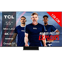 TCL TV Mini LED 4K 139 cm 55MQLED80 144Hz Google TV Qled Mini LED