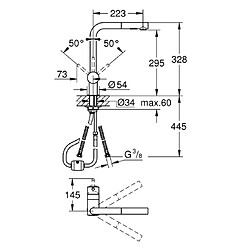 GROHE - Mitigeur monocommande evier Minta douchette extractible pas cher