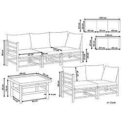 Avis Beliani Set de jardin CERRETO Bambou Taupe