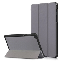 Etui en PU avec socle tripliure gris pour votre Samsung Galaxy Tab A 8.0 (2019) SM-T290 SM-T295 SM-T297