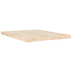 Avis vidaXL Cadre de lit sans matelas 140x190 cm bois de pin massif