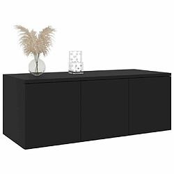 Avis Maison Chic Meuble TV scandinave - Banc TV pour salon Noir 80x34x30 cm Aggloméré -MN91690