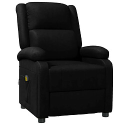 Maison Chic Fauteuil Relax pour salon, Fauteuil de massage Noir Similicuir -GKD10990