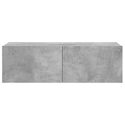 Acheter vidaXL Meuble TV Gris béton 100x30x30 cm Bois d’ingénierie