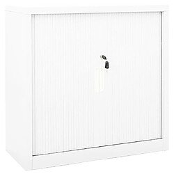 vidaXL Armoire à portes coulissantes Blanc 90x40x90 cm Acier