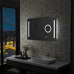 Maison Chic Miroir mural à LED et capteur| Miroir Décoration pour Maison Salle de Bain tactile 100x60cm -GKD19506