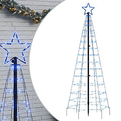 vidaXL Arbre de Noël lumineux avec piquets 220 LED bleu 180 cm