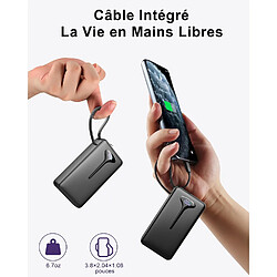 Avis SANAG Batterie Externe 10000Mah, 22.5W Power Bank Charge Rapide Usb C Input & Output Batterie Portable Avec 3 Ports, Chargeur Externe Avec Cable Intégré Compatible Avec Iphone11/15/12/X/Xr/8/16 Samsung Etc