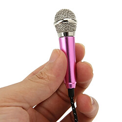 Acheter Wewoo Micro Magenta pour iPad, iPhone, Galaxy, , Xiaomi, LG, HTC et autres smartphone Mini microphone mobile élégant avec l'interface audio de 3.5mm ampère 1,6 m 3,5 mm mâle à 2 câble adaptateur femelle,