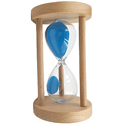 Sablier en bois rond cadre sablier pour enfants cadeau Home Decor Blue 25min pas cher