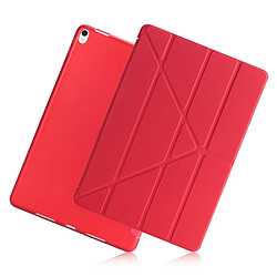 Etui en PU stand en origami rouge pour votre Apple iPad Air 10.5 (2019)/Pro 10.5 pouces (2017)