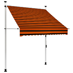 vidaXL Auvent manuel rétractable 150 cm Orange et marron