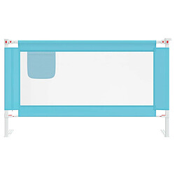 Avis vidaXL Barrière de sécurité de lit d'enfant Bleu 140x25 cm Tissu