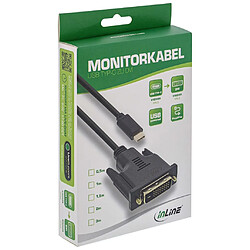 Câble d'affichage USB InLine®, USB Type-C mâle vers DVI mâle (mode alternatif DP), noir, 2 m