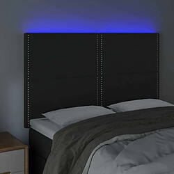 Avis Maison Chic Tête de lit moderne à LED lumineuse pour chambre - Décoration de lit Noir 144x5x118/128 cm Velours -MN60673