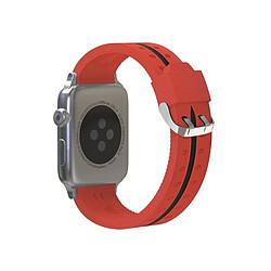 Acheter Wewoo Bracelet rouge pour Apple Watch Series 3 & 2 & 1 38mm Mode Sourire Visage Motif Silicone