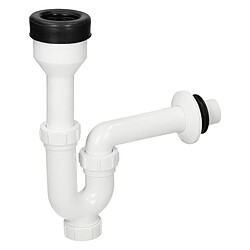 Ecd Germany Siphon tube pour urinoir DN 32mm blanc en plastique ensemble pour installation