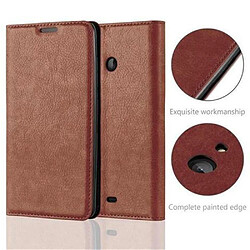 Cadorabo Coque Nokia Lumia 540 Etui en Brun