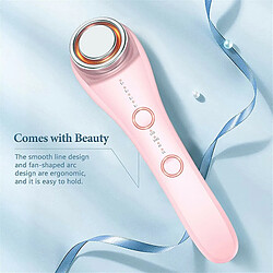 Chrono Rajeunissement de la peau Appareil de beauté Appareil de beauté anti-âge RF Radiofréquence LED Appareil de soins de la peau Photon Lifting Nettoyage du visage Raffermissant Élimination des rides(Rose) pas cher