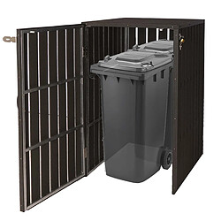 Decoshop26 Abris poubelles pour conteneur 80 à 240 litres 115x77x97 cm acier et WPC anthracite 04_0008248