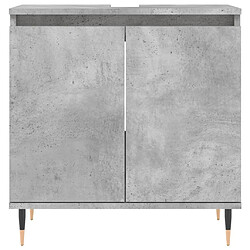 Acheter Maison Chic Armoire de bain,Meuble de rangement de salle de bain,Meuble haut gris béton 58x33x60 cm bois d'ingénierie -GKD914294