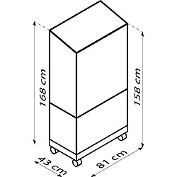 Vitavia Serre de balcon en polycarbonate 4 mm et aluminium sur roulettes Polis aluminium anodisé.