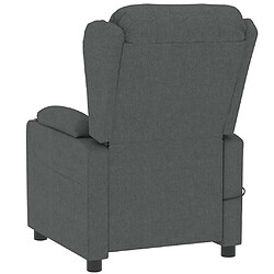 Acheter vidaXL Fauteuil de massage Gris foncé Tissu