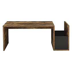 Helloshop26 Table basse pour salon meuble stylé avec compartiment de stockage 90 cm brun noir 03_0006167