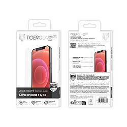 Tiger Protection d'Écran pour iPhone 11 / XR en Verre Trempé Anti-traces de Doigts Transparent