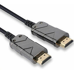 PremiumCord 8K Câble Optique Actif Ultra Rapide en Fibre Optique HDMI 2.1 48 Gbit/s, HDMI 2.1, 3D, EDID, Arc, résolution vidéo 8 K à 60 Hz, plaqué Or, Longueur 20 m