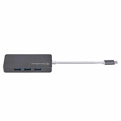 SilverStone SST-EP14C - Adaptateur USB 3.1 Type-C Gen1 à HDMI (résolution jusqu'à 4096 x 2160 à 30Hz), 3x USB 3.1 Gén. 1 Type-A, 1x USB 3.1 Gén. 1 Type-C (Chargement PD 2.0), gris foncé pas cher