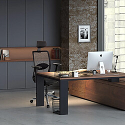 Chaise de bureau / Siège pivotant SENATOR PRO Tissu maille / Cuir Noir hjh OFFICE