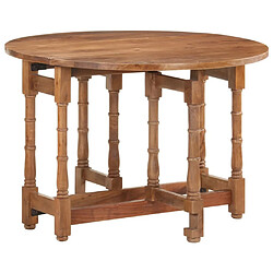 Maison Chic Table de salle à manger,Table à dîner Rond 110x76 cm Bois de manguier massif -GKD58950