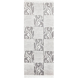 Vidal Tapis de couloir en laine 201x79 gris Darya